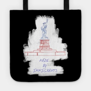 Immigration Themed Statue Of Liberty Drawing Tote