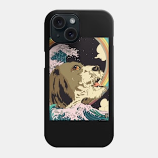 SHIH TZU DOG GREAT WAVE RAINBOW SHIRT Phone Case