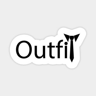 Outfit artistic typography design Magnet