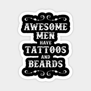 Men Tattoos Beards Magnet