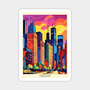 fauvism art of chicago city usa 2 Magnet