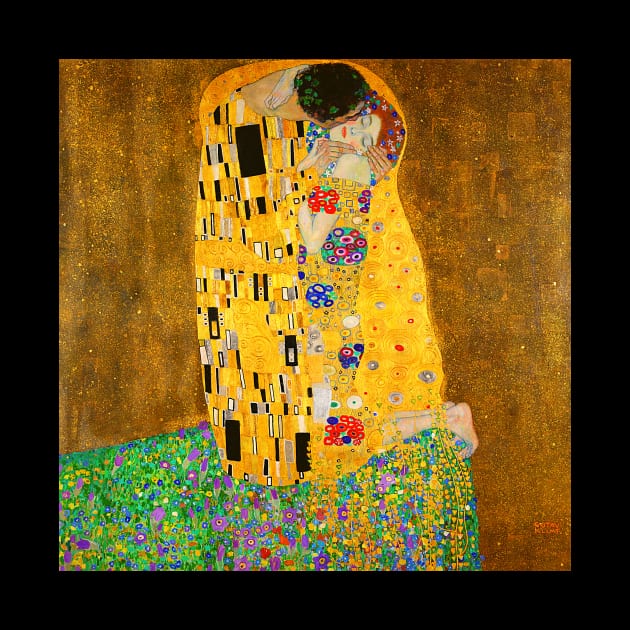 Gustav Klimt The kiss famous art painting by CONCEPTDVS