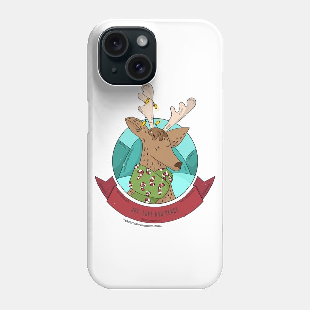 Joy Love and Peace Phone Case by Evlar