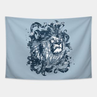 Blue cool Lion King, animali africani, hipster, look anni '80 Tapestry