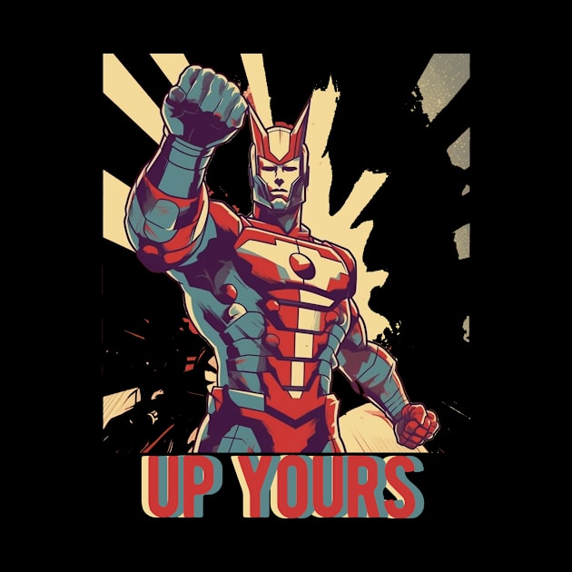 Ultraman Super Hero Parody Propaganda Retro Style by TOKEBI