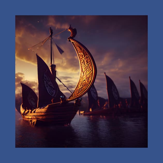 Viking Raiders on Longships by Grassroots Green