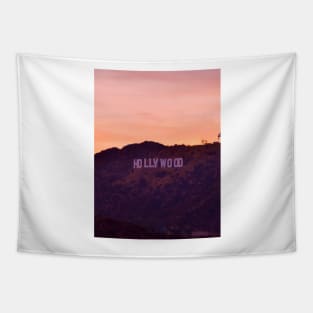 Hollywood sign sunset Tapestry