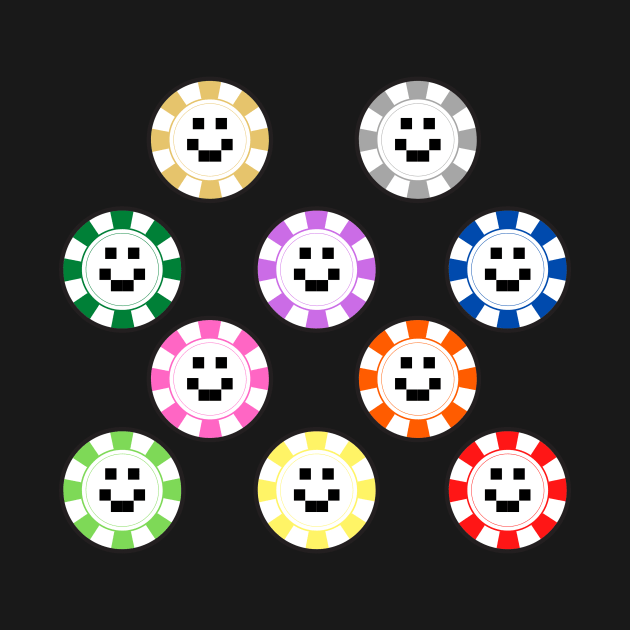 Casino Quackity casino chips of all colors collection by Adadita