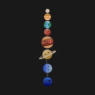 Cute Solar System - All Lined Up T-Shirt