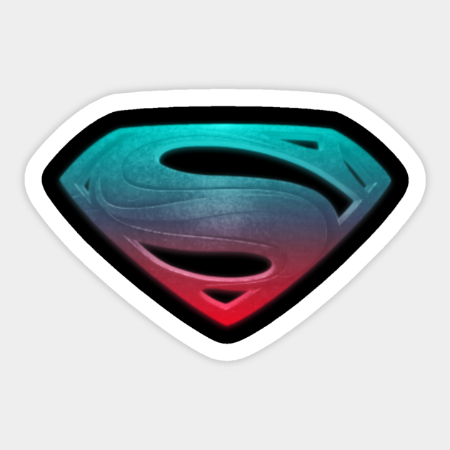Superman Neon Logo Superman Sticker Teepublic Uk Meaning and history most of the logo alterations took placed during the first years of its existence. teepublic