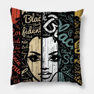 African American Shirt For Educated Strong Black Woman Queen T shirt Pillow