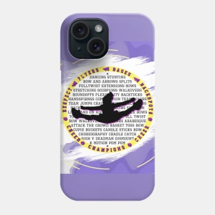 Purple Yellow Cheer with background Phone Case