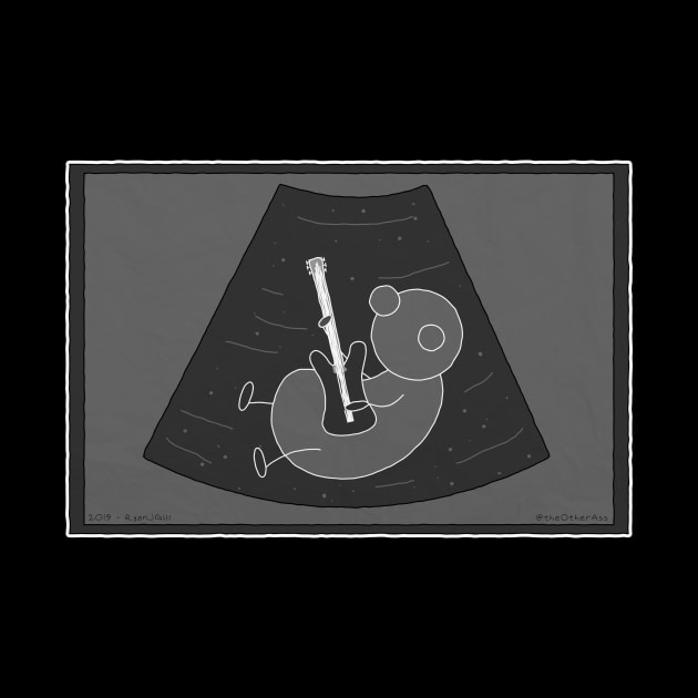 Embryo Playing Guitar - Ultrasound by RyanJGillComics