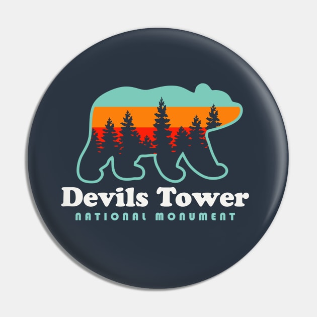 Devils Tower National Monument Wyoming Black Hills Pin by PodDesignShop