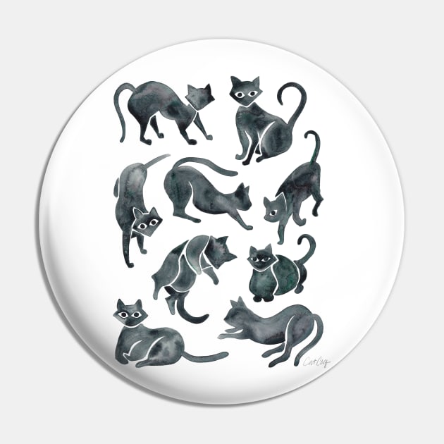 Black Cat Positions Pin by CatCoq