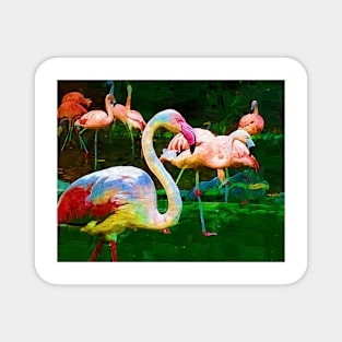 Impasto Flamingo Magnet