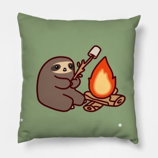 Happy Birthday Campfire Sloth Pillow