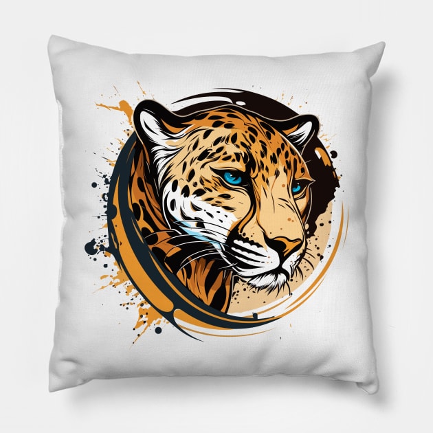 Graffiti Paint Jaguar Creative Pillow by Cubebox