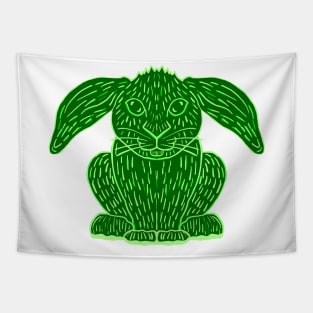 Green Rabbit Tapestry