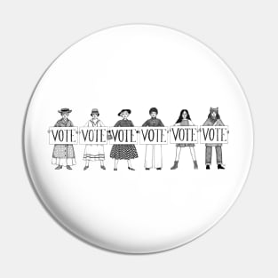 Women Voting Through the Decades Pin