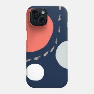 Mid Century Twin Planet Abstract Art Phone Case