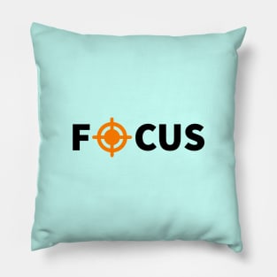 Focus text-based design for photographers and entrepreneurs by dmerchworld Pillow