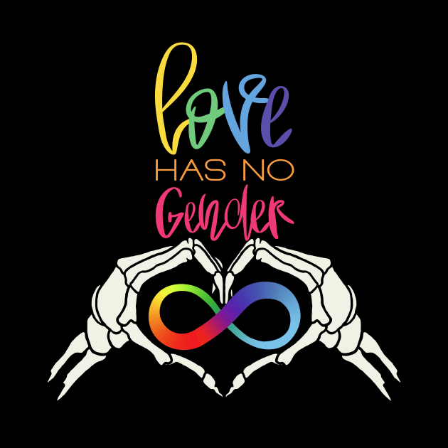 Love Has No Gender Rainbow Infinity Skeleton by TheMavenMedium