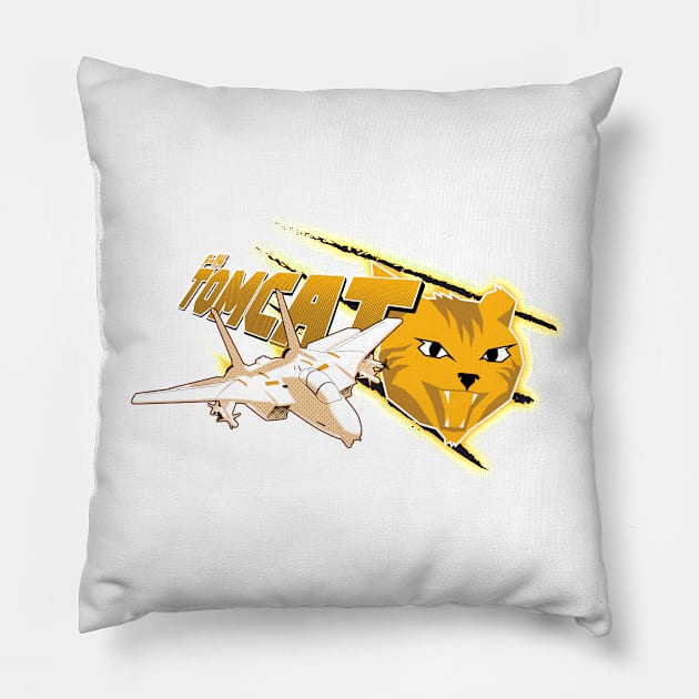 F-14 Tomcat Pillow by patrickkingart