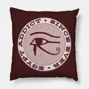 Eye of Horus, ancient egypt, hieroglyphs, vintage badge Pillow