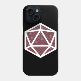 D20 Decal Badge - Scales Red Phone Case