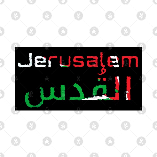 Jerusalem / Al Quds Palestine Flag by Tony Cisse Art Originals