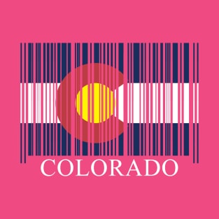 Colorado Flag Barcode Colorful Colorado Pride T-Shirt