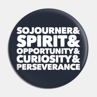 Sojourner & Spirit & Opportunity & Curiosity & Perseverance Pin