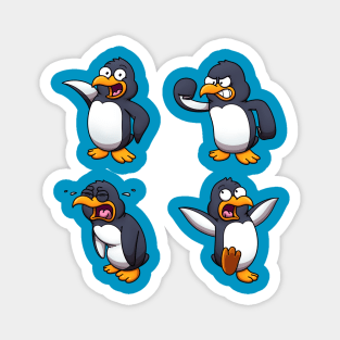 Cute Cartoon Penguin Sticker Pack Magnet