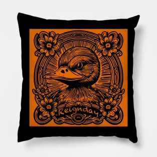 Duck and flowers Pillow