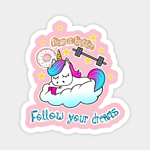 Unicorn Dreams Magnet by TimAddisonArt