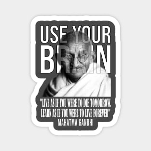 Use your brain - Mahatma Gandhi Magnet