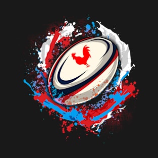 France Rugby Flag Ball T-Shirt