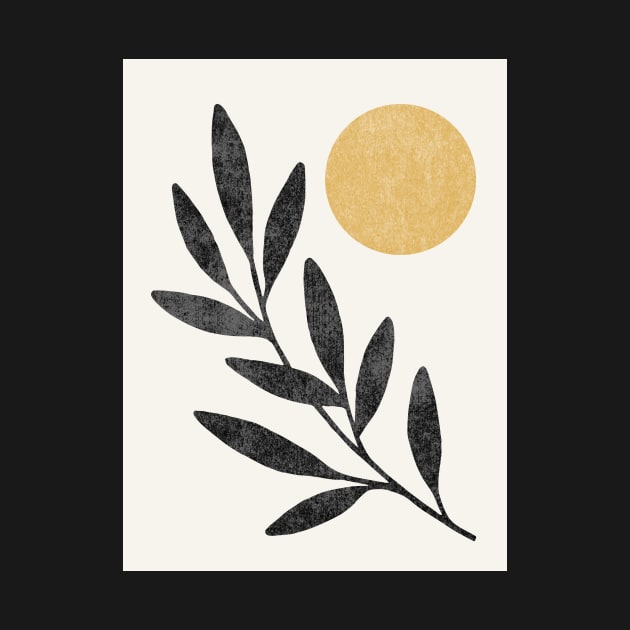 Leaf Sun - Gold Black by moonlightprint