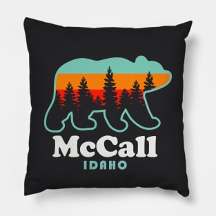 McCall Idaho Bear Mountain Town Pillow