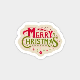 MERRY CHRISTMAS DESIGN - POSTCARD Magnet