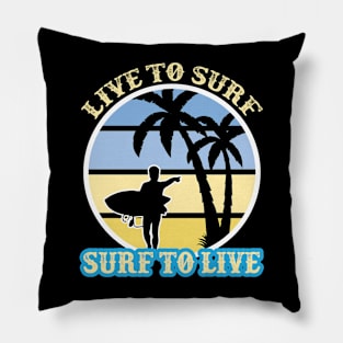 love surfboard wave ocean sea beach sunset Pillow