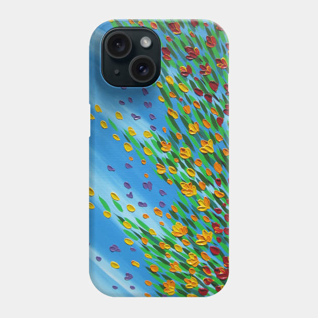 Blue and Poppies Phone Case by SheerJoy