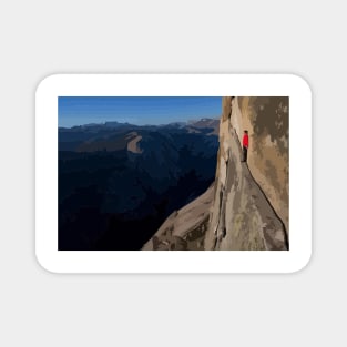 Alex Honnold Thank God Ledge Half Dome Solo Painting Magnet