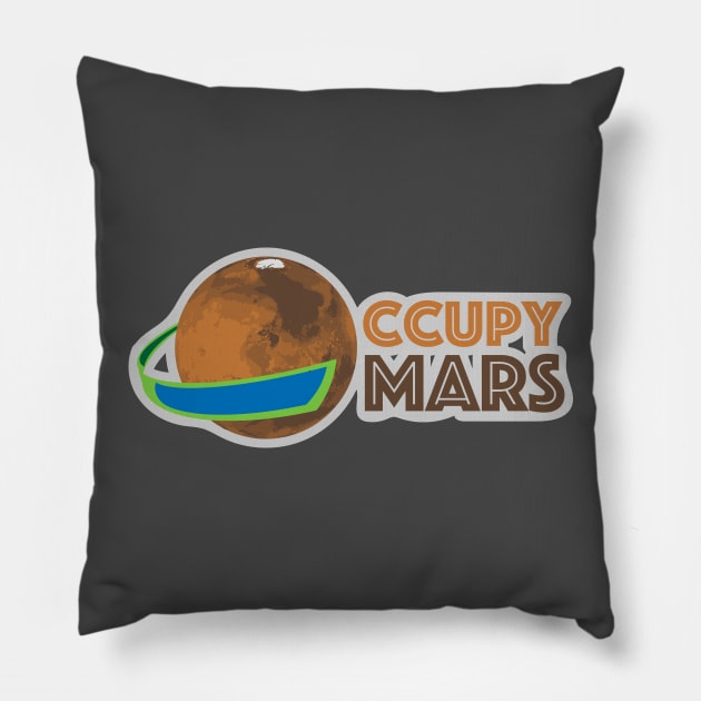 Occupy Mars Pillow by chwbcc