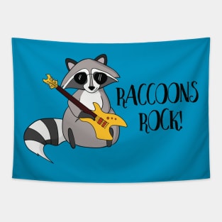 Raccoons Rock! Cute Funny Trash Panda Tapestry