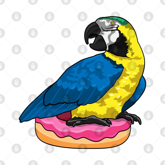 Parrot with Donut by Markus Schnabel