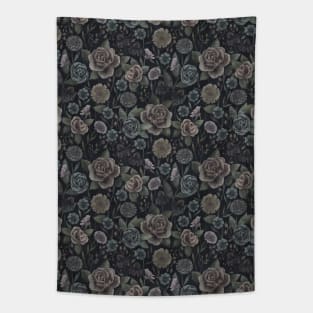 Moody Floral Tapestry