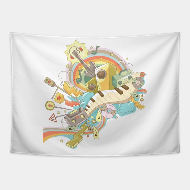 Music is my passion 2 Tapestry by Aphro art design 