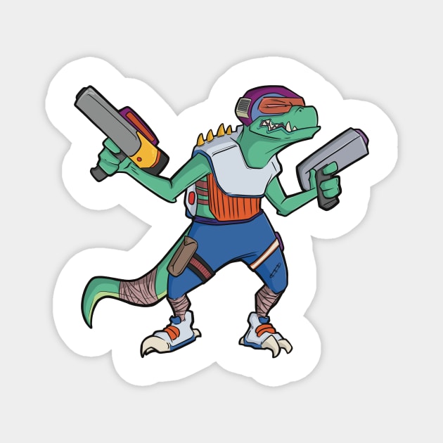 Space Ranger Dino Magnet by the lazy raccoon